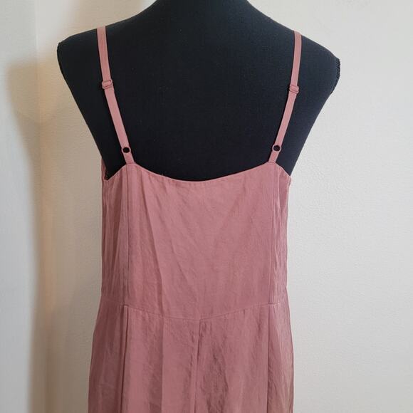 Vince Twist Front Camisole Slip Midi Dress Dusty Rose Pink Ombre NEW $325 Sz 8 - Picture 7 of 16